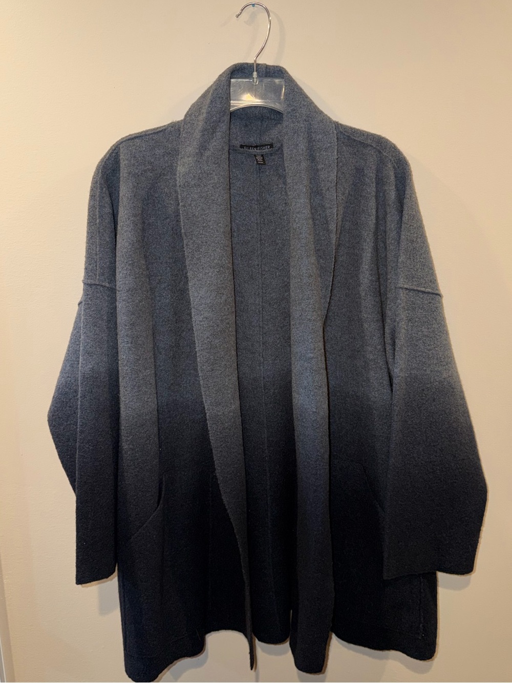 Eileen Fisher Gray & Black Ombre Cardigan